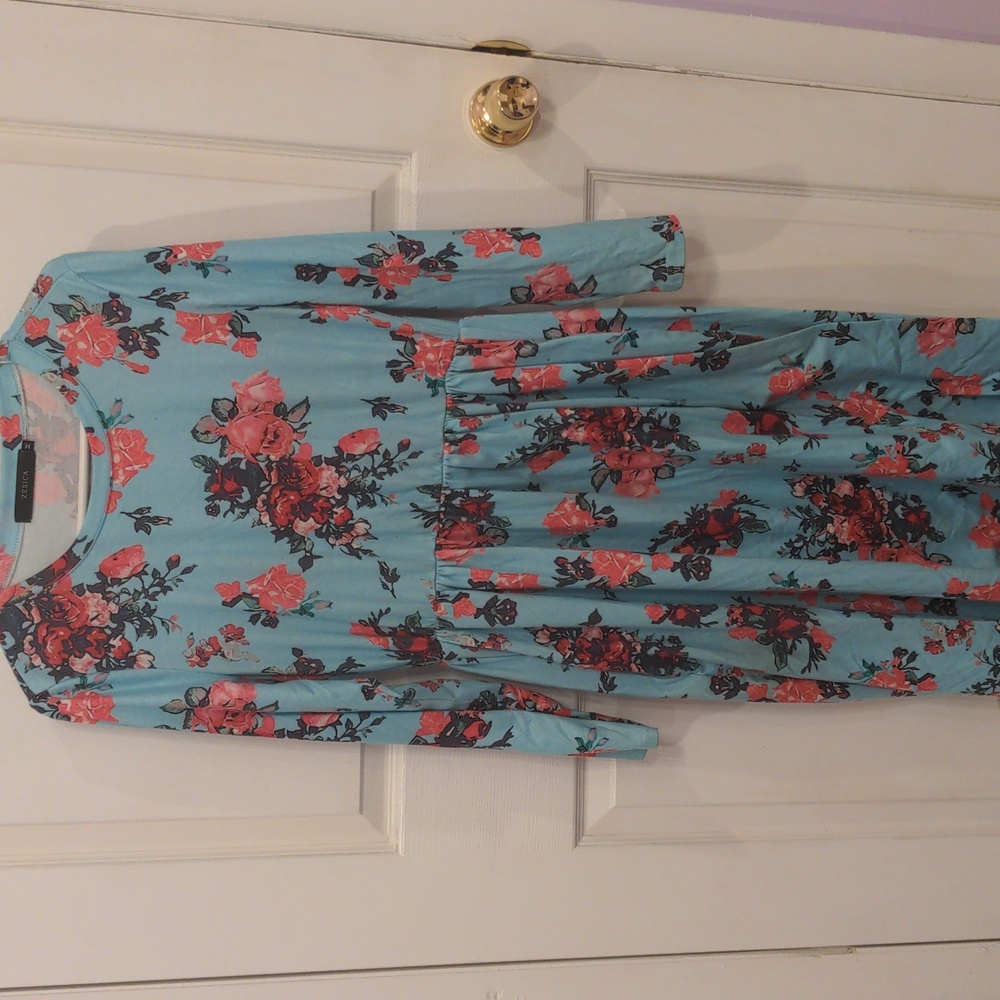 Amazon, Medium, Aqua floral